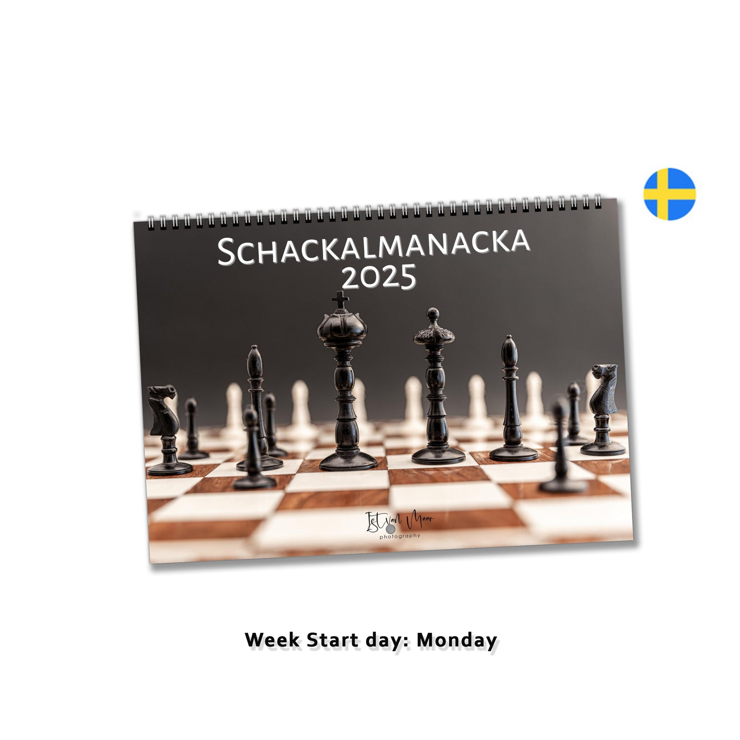 Unique Chess Wall calendar by Istvan Mara Photography in Swedish