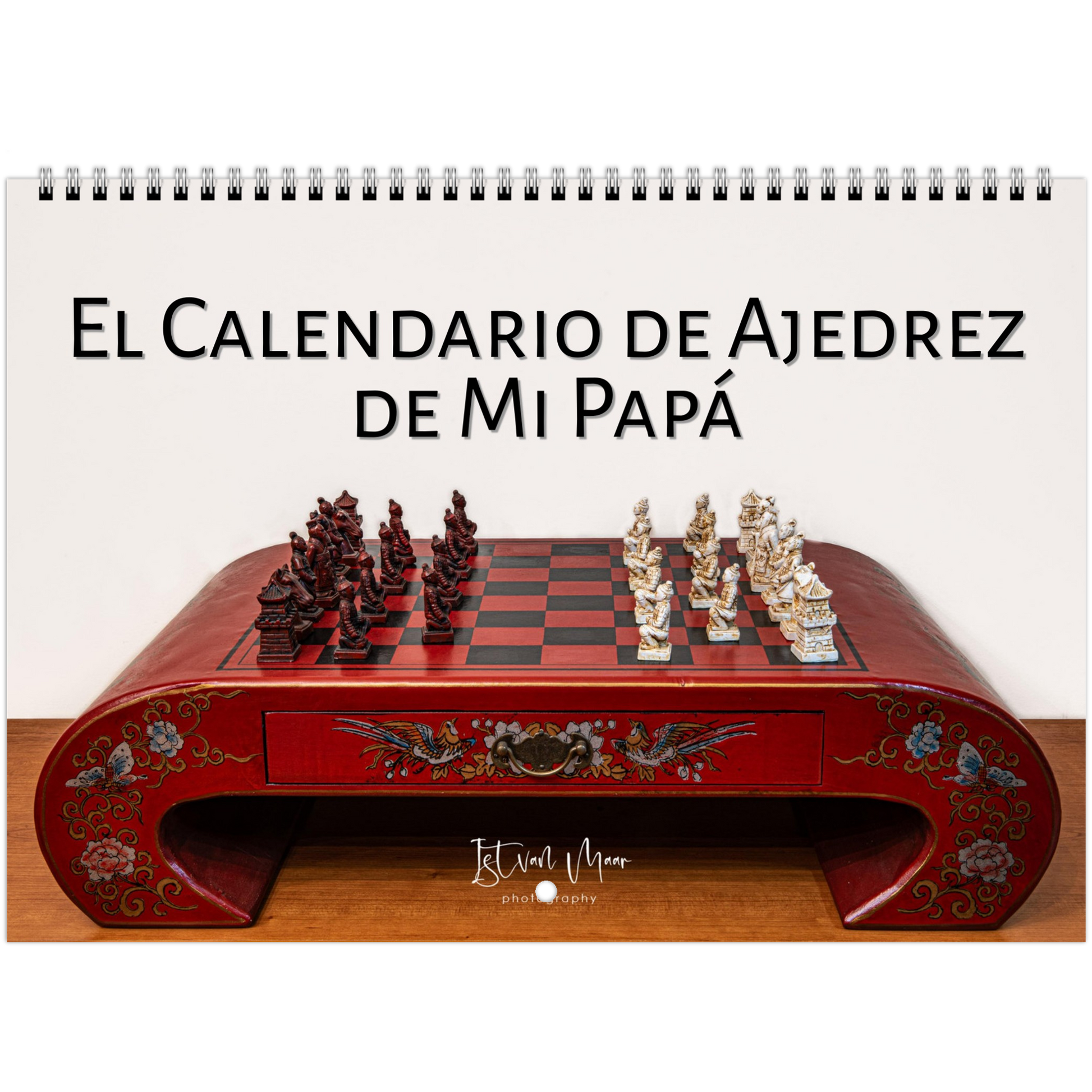 Personalised Chess Wall Calendar by Istvan Maar Photography - Spanish, A4 Horizontal