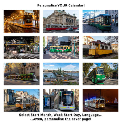 2027 Trams Wall Calendar | 6409 Istvan Maar Photography