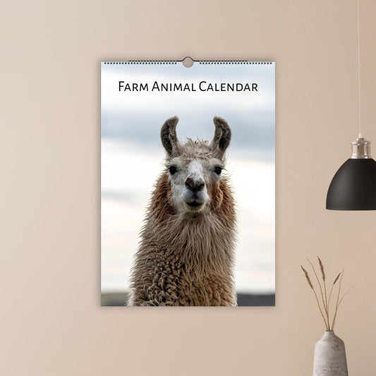 2027 Farm Animal Wall Calendar – lifestyle reel square product display mockup