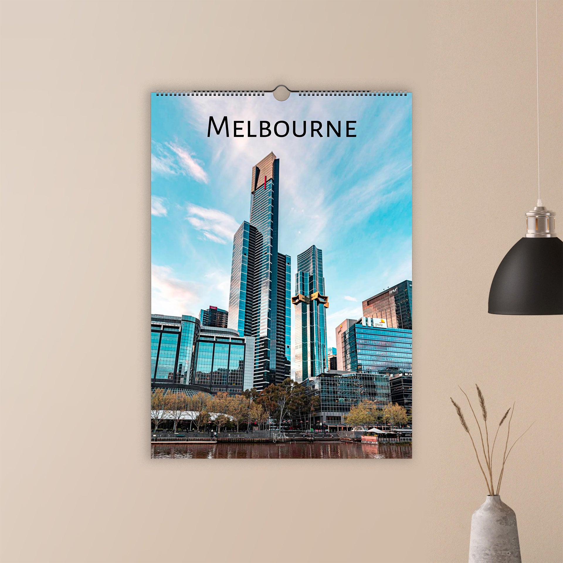 2027 Melbourne Wall Calendar - front cover featuring Melbourne cityscape photography by Istvan Maar
