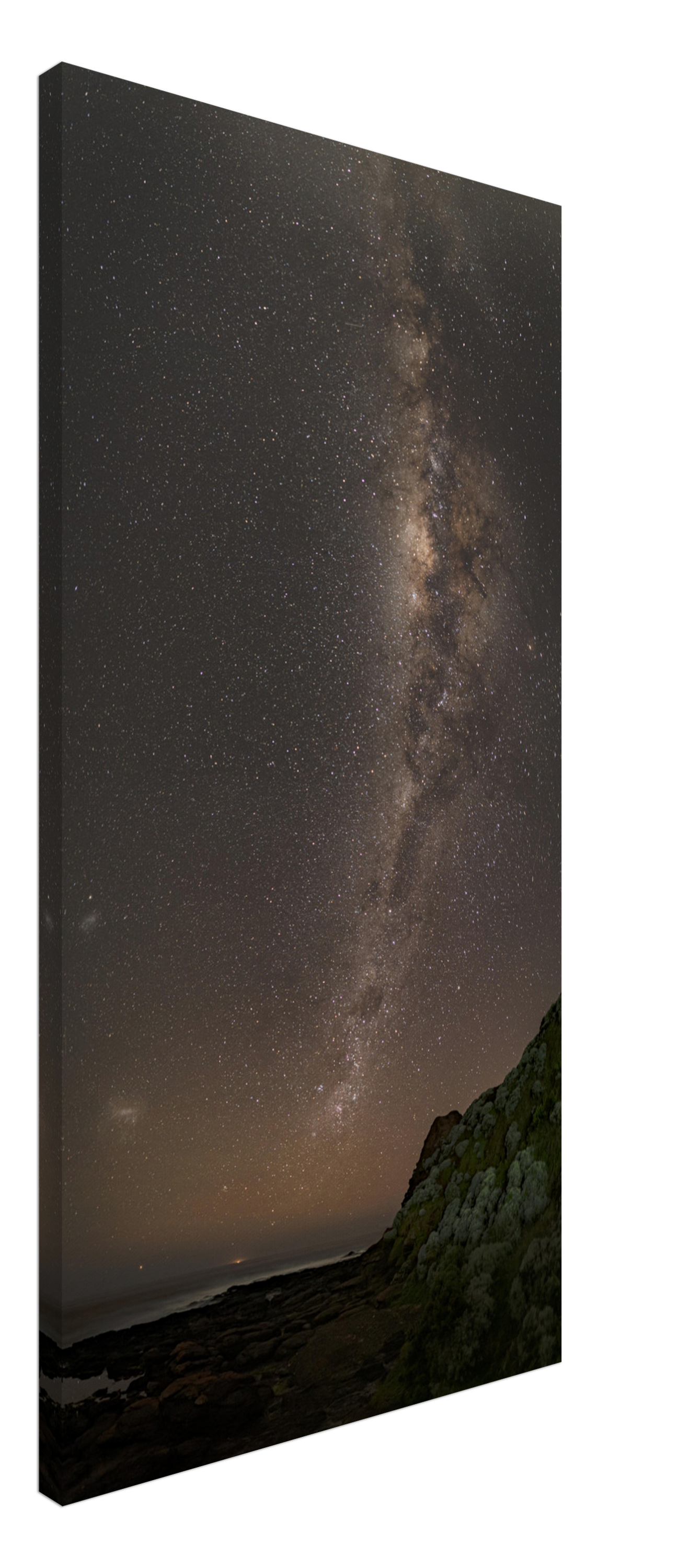 Stretched canvas - milky way astro photo at Flinders Blowhole by Istvan Maar Photography - from side