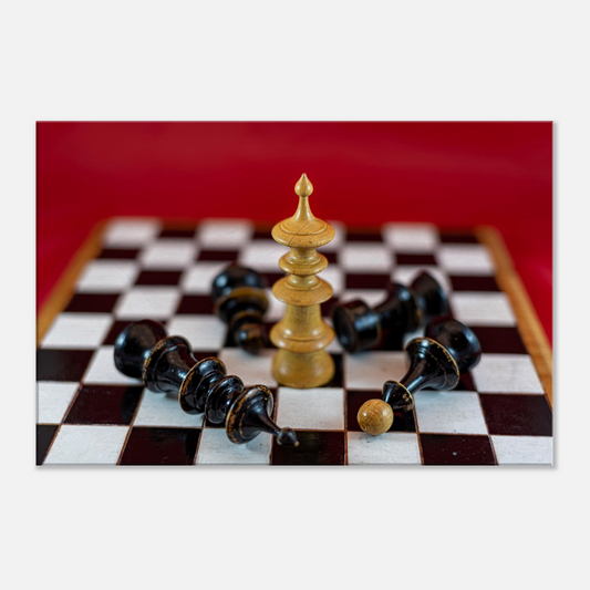 Vienna Chess Set Canvas by Istvan Maar Photography - close-up