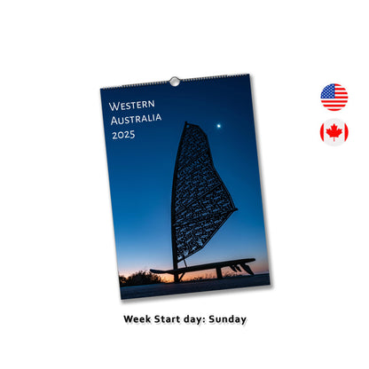 2025 Western Australia Wall Calendar | Ledger Vertical | English | Week Starts Sunday | 6304