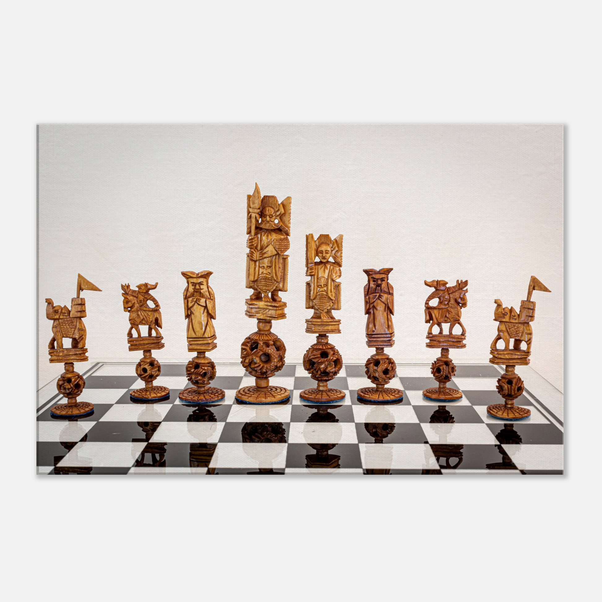 Chinese Puzzle Ball Chess Set Canvas by Istvan Maar Photography - Close-up