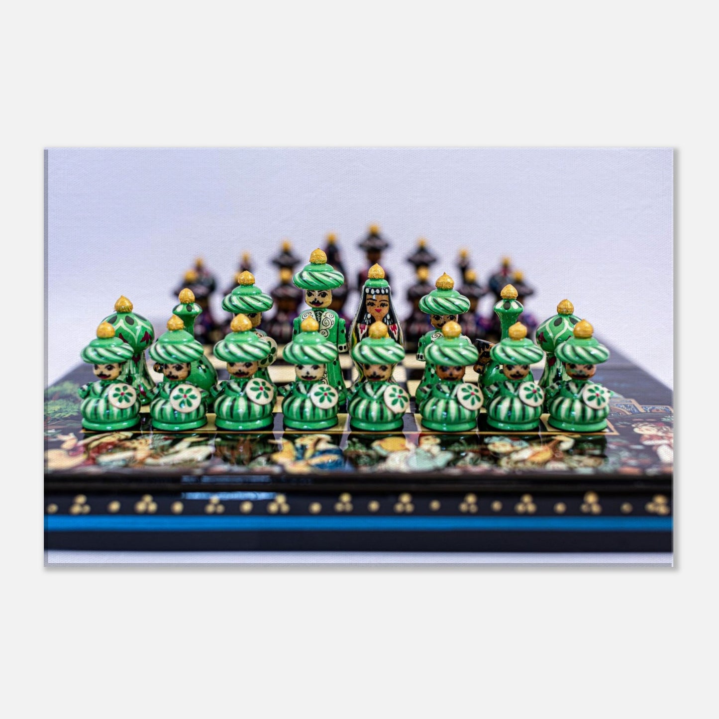 Uzbekistan Chess Set canvas – product packaging detail