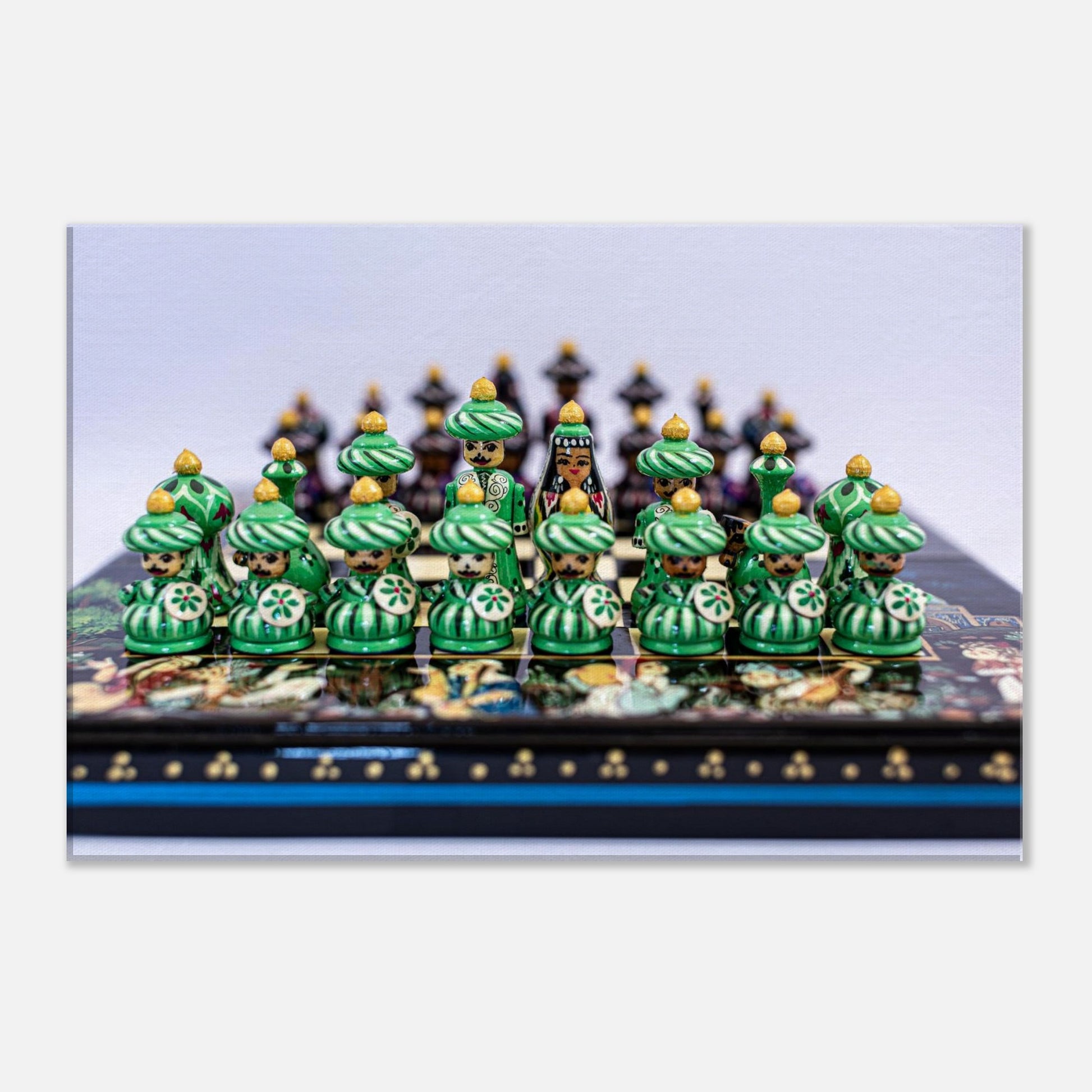 Uzbekistan Chess Set canvas – product packaging detail