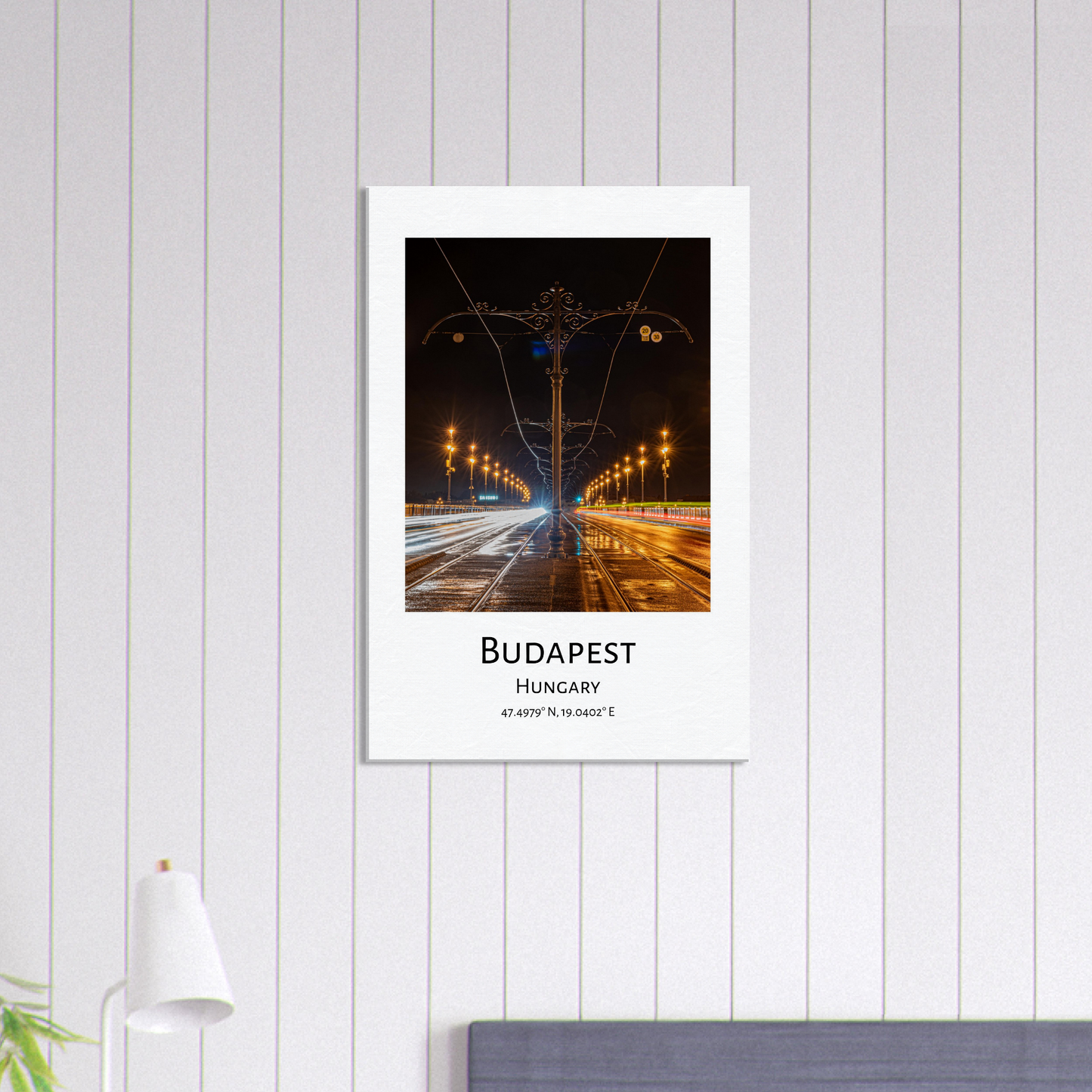 Personalised Budapest Travel Canvas - Margaret Bridge by night by Istvan Maar Photography - wall art