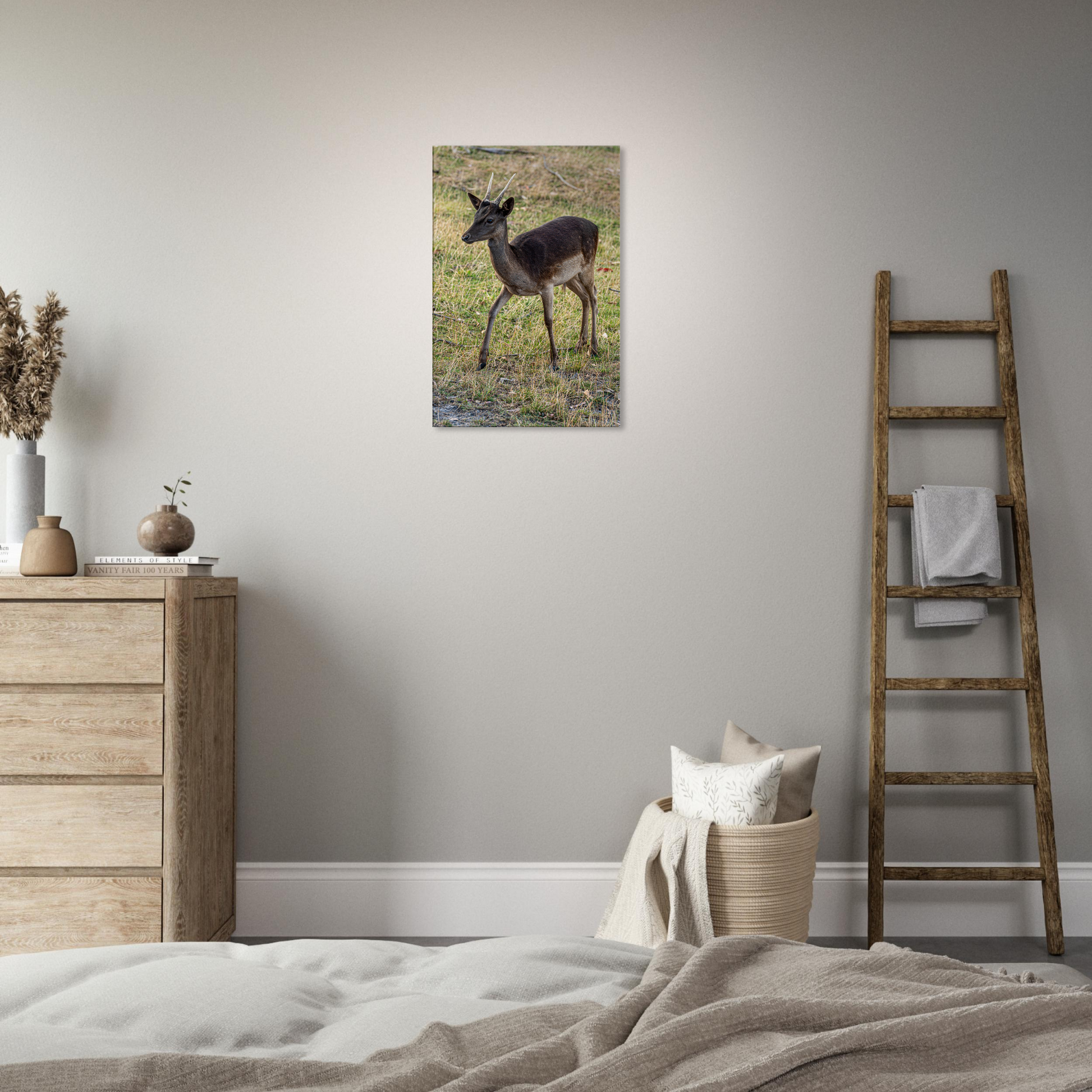 	
Deer Wildlife Animals Art Nursery Photography Wall Decor Kids Room Poster Playroom Artwork Stag Stretched Canvas 035