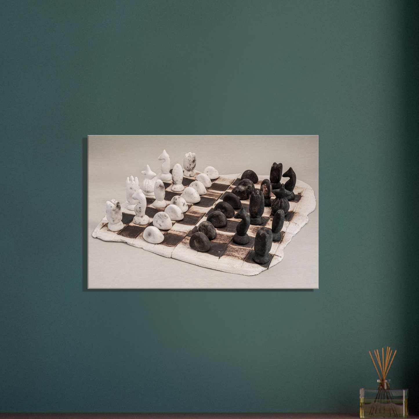 Pebble stone Chess Set Canvas by Istvan Maar Photography - lobby