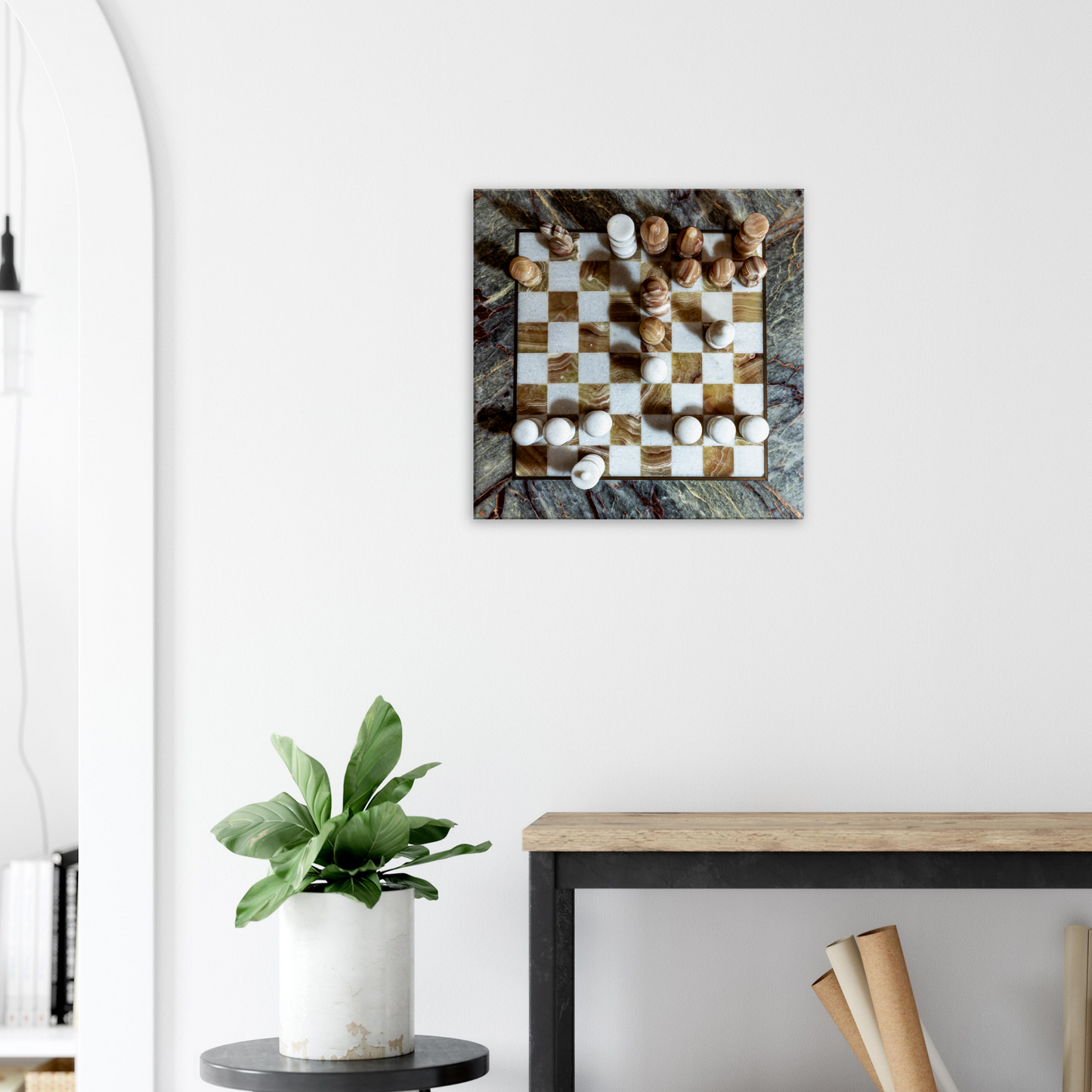 Marble Chess Set Canvas by Istvan Maar Photography - lobby