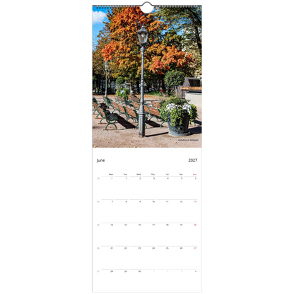 2027 Helsinki Slim Wall Calendar - lifestyle wall display in Scandinavian interior