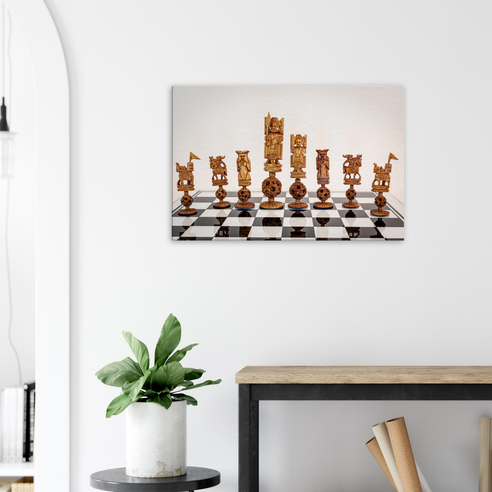 Chinese Puzzle Ball Chess Set Canvas by Istvan Maar Photography - lobby