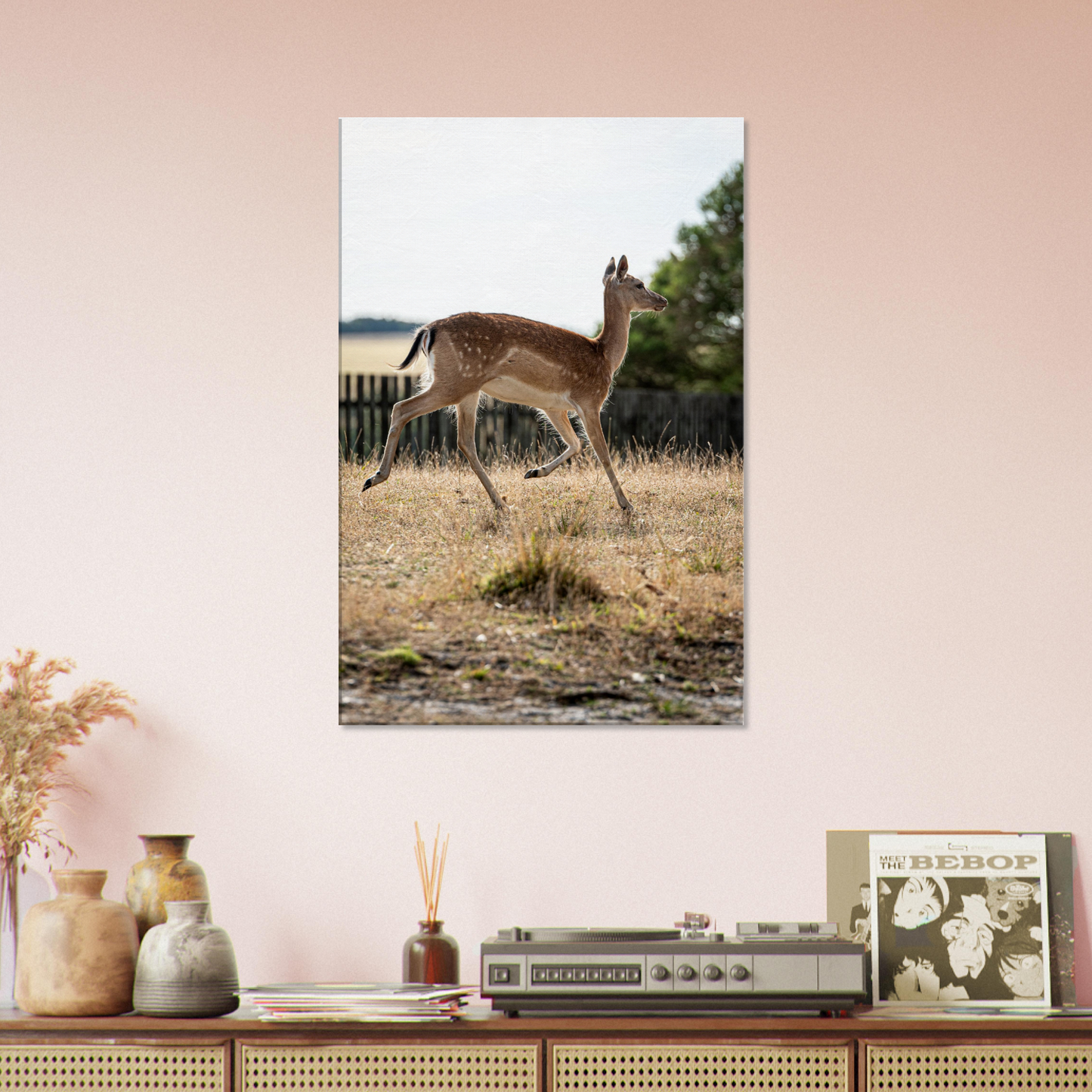 	
Deer Wildlife Animals Art Nursery Photography Wall Decor Kids Room Poster Playroom Artwork Stag Stretched Canvas 198