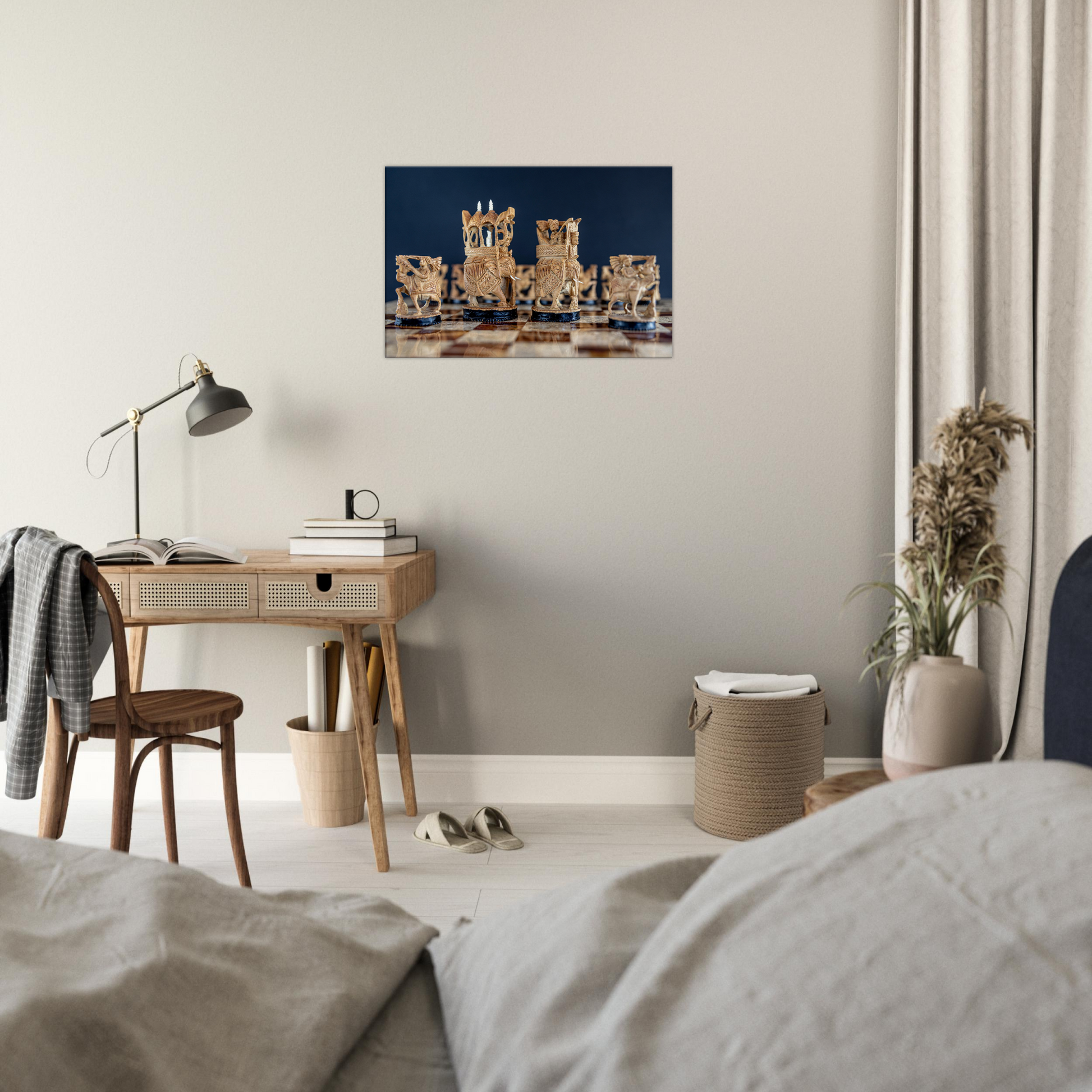 Rajasthan style chess canvas by Istvan Maar Photography - busy bedroom