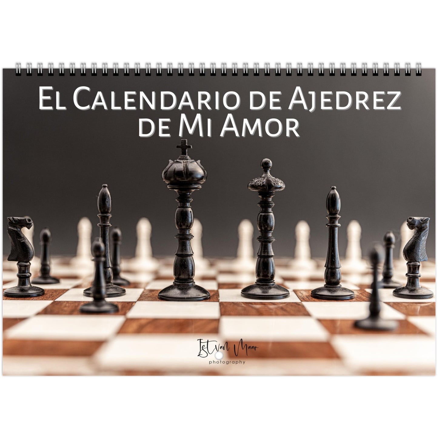 2025 Chess Wall Calendar by Istvan Maar Photography featuring intricate chess sets.