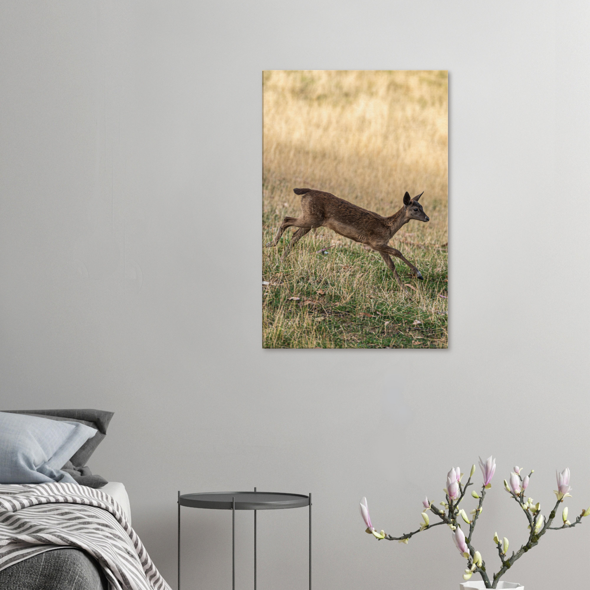 	
Deer Wildlife Animals Art Nursery Photography Wall Decor Kids Room Poster Playroom Artwork Stag Stretched Canvas 118