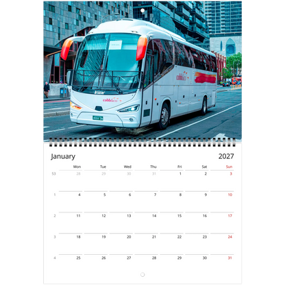Bus Wall Calendar – open calendar view with bus detail