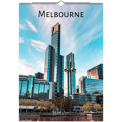 2027 Melbourne Wall Calendar - front cover featuring Melbourne cityscape photography by Istvan Maar Photography