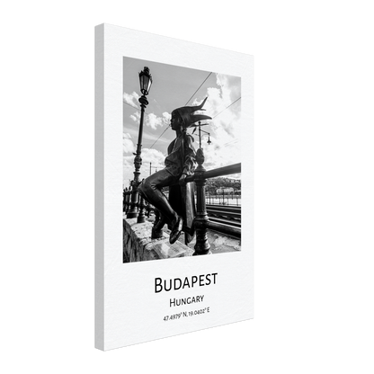 Personalised Budapest Travel Canvas - Little Princess Statue by Istvan Maar Photography - home décor