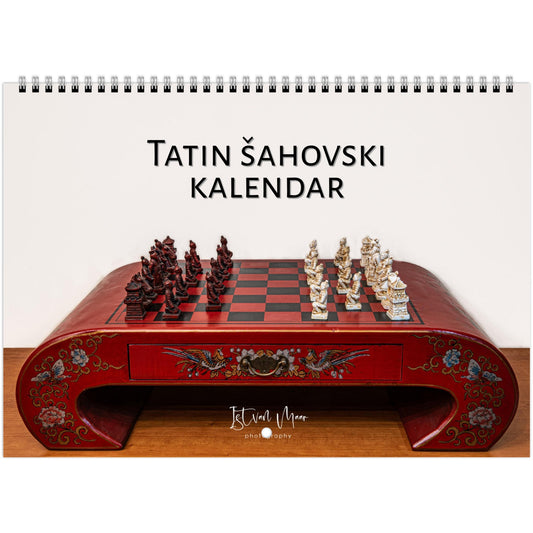 2025 Chess Wall Calendar by Istvan Maar Photography featuring intricate chess sets around the world.