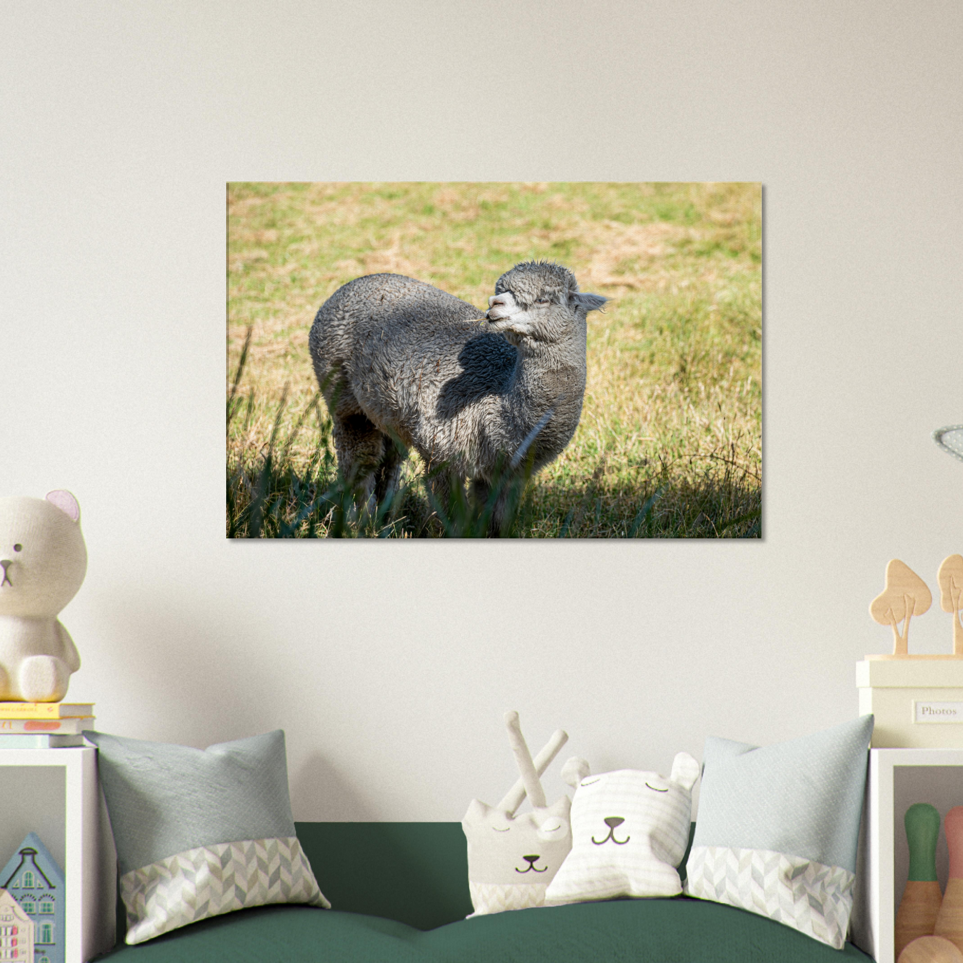 Domestic Farm Animal Canvas Wall Art Photography, Nursery Print, Nursery Animal Wall Decor, Kids Room, Prints, Stretched canvas by Istvan Maar Photography mockup 02