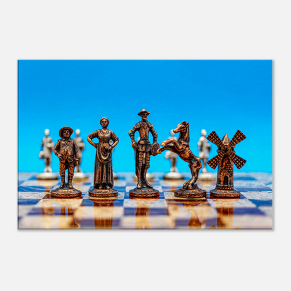 Don Quixote Chess Set Canvas by Istvan Maar Photography - close-up