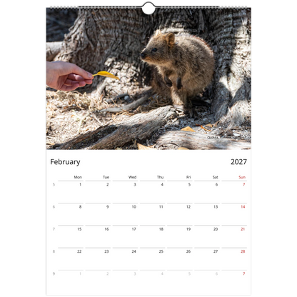 2027 Western Australia Wall Calendar - product packaging and spiral binding detail
