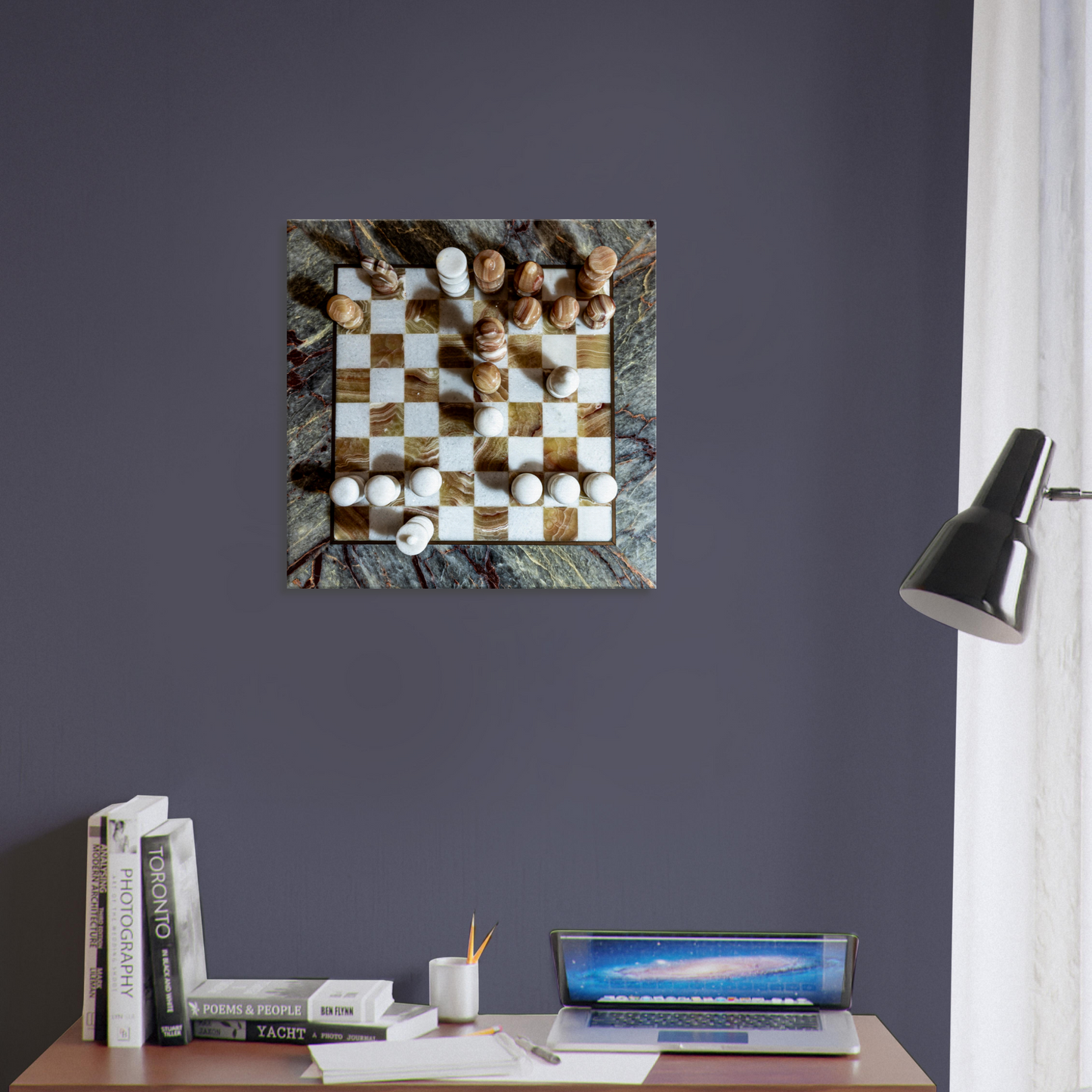 Marble Chess Set Canvas by Istvan Maar Photography - home office décor