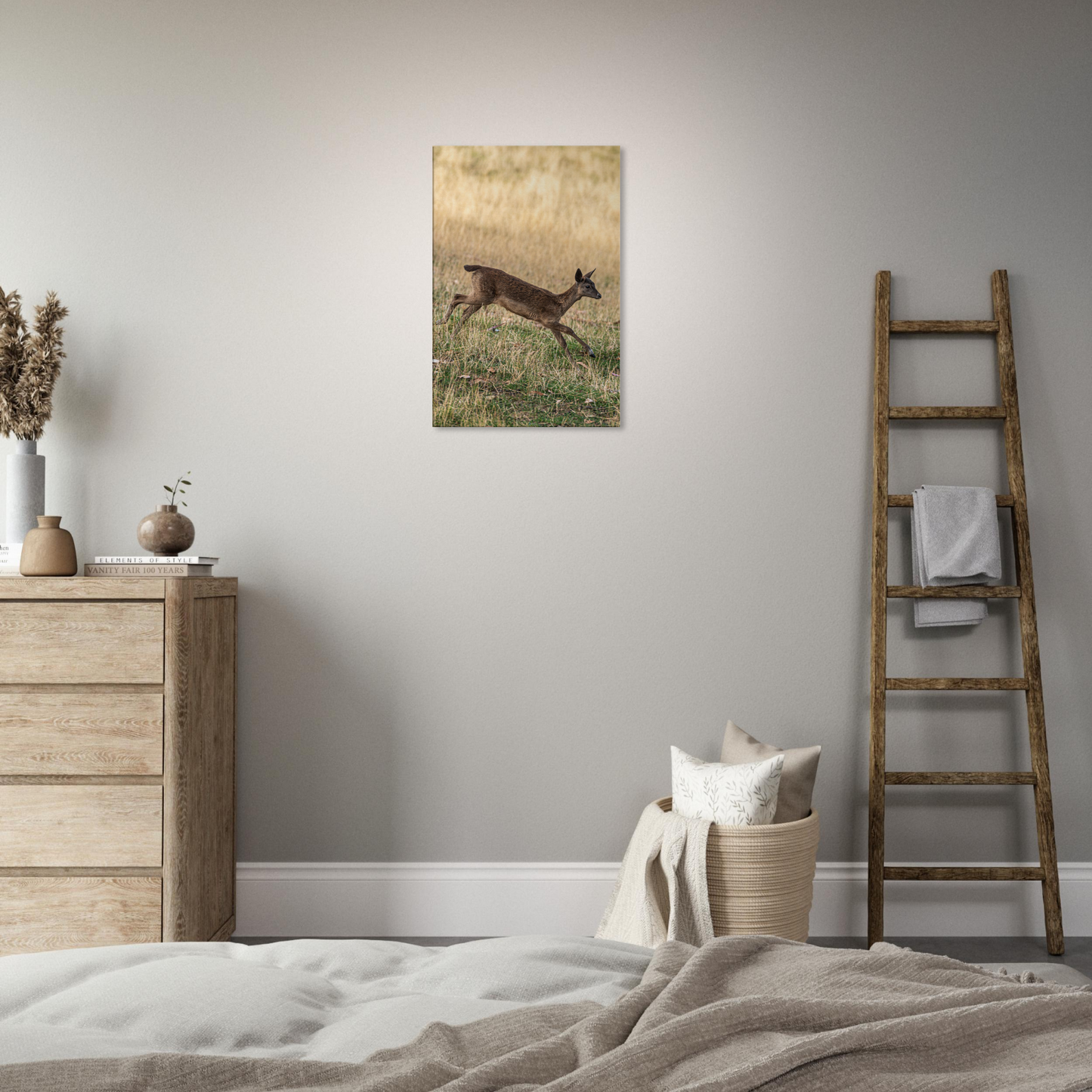 	
Deer Wildlife Animals Art Nursery Photography Wall Decor Kids Room Poster Playroom Artwork Stag Stretched Canvas 111