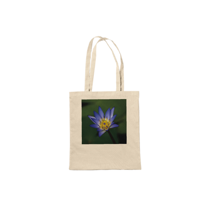 Water Lily Tote Bag – Fine Art Blue Lotus Photography – Personalised Floral Tote