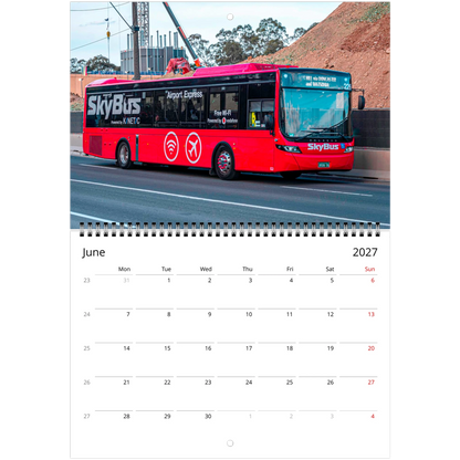 Bus Wall Calendar – photography detail of classic buses