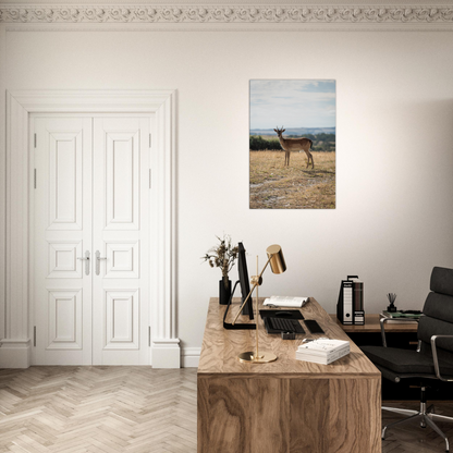 Deer wildlife canvas – wall hanging detail in kids room