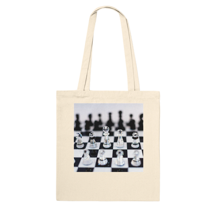 Think Sharp crystal chess tote bag — Premium Natural