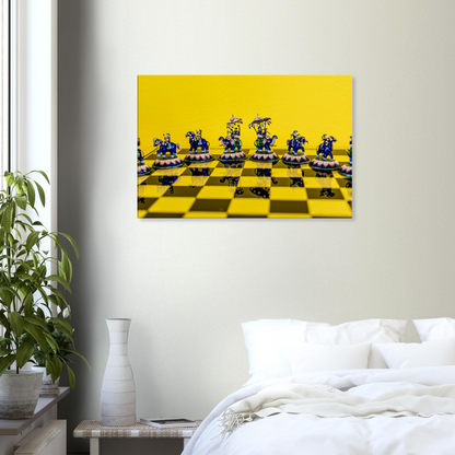 Enamel Chess Set canvas – size comparison showing available print sizes