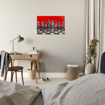 Spanish Conquistadors Chess Set Canvas by Istvan Maar Photography - bedroom