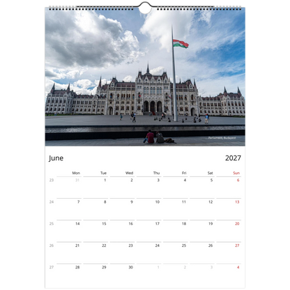 Hungary Wall Calendar – photography detail of Hungarian architecture and scenery
