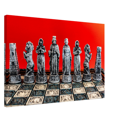 Spanish Conquistadors Chess Set Canvas by Istvan Maar Photography - by side