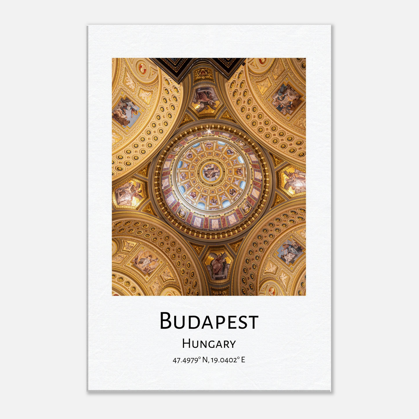 Personalised Budapest Travel Canvas - St. Stephen's Basilica by Istvan Maar Photography home décor