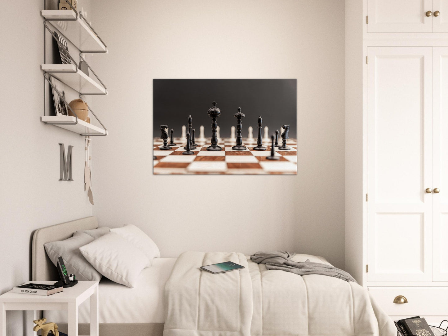 Wooden Chess Set Wall Art Canvas by Istvan Maar Photography wall art