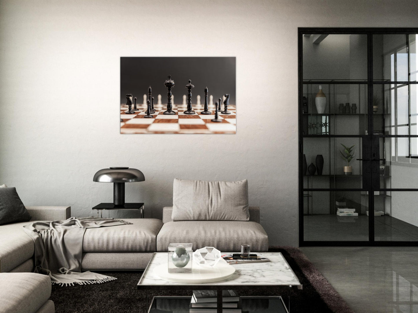 Wooden Chess Set Wall Art Canvas by Istvan Maar Photography home decoration