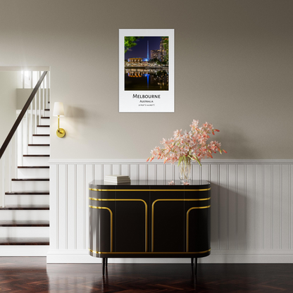 Personalised Melbourne Travel Canvas - Hammer Hall at stairs