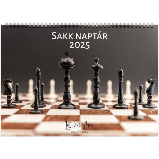 2025 Chess Wall Calendar by Istvan Maar Photography featuring intricate chess sets.