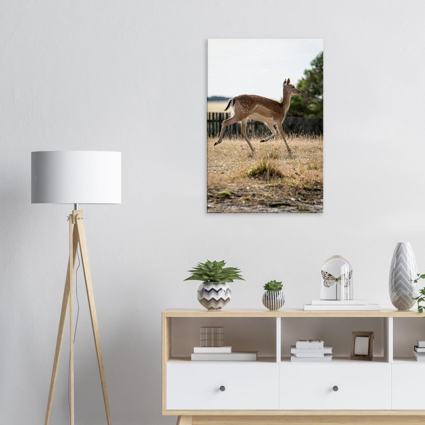 	
Deer Wildlife Animals Art Nursery Photography Wall Decor Kids Room Poster Playroom Artwork Stag Stretched Canvas 201