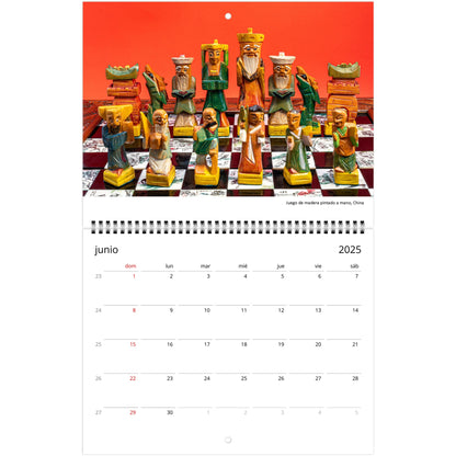 2025 Chess Wall Calendar by Istvan Maar Photography featuring intricate chess sets.