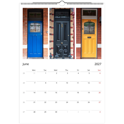 2027 Doorways Wall Calendar – photography detail of ornate doorways