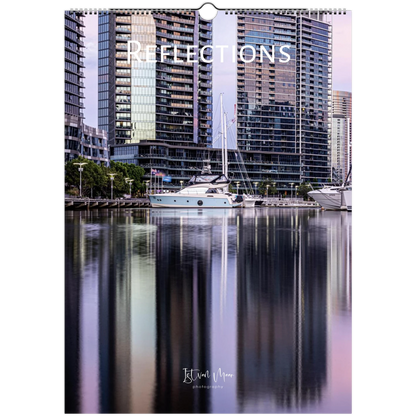 2027 Reflections Wall Calendar – front cover featuring water reflection photography by Istvan Maar