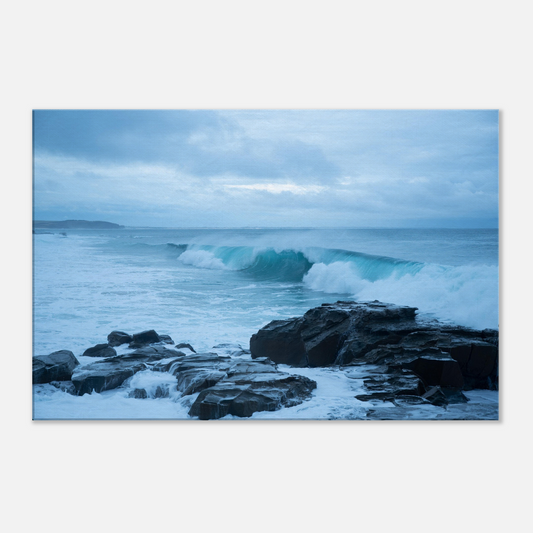 Cadillac Canyon waves and rock canvas by Istvan Maar Photography - close-up