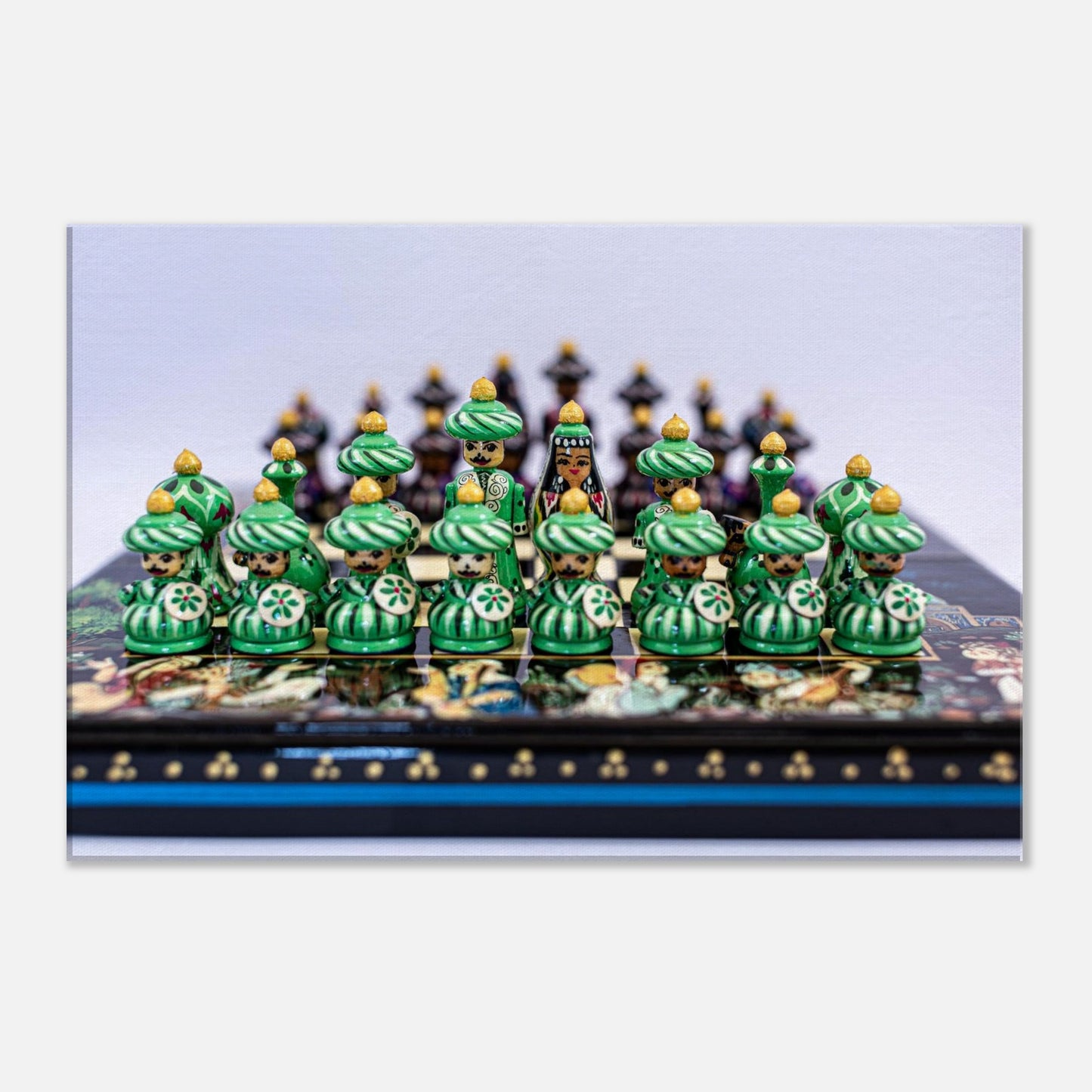Uzbekistan Chess Set canvas – alternate angle view
