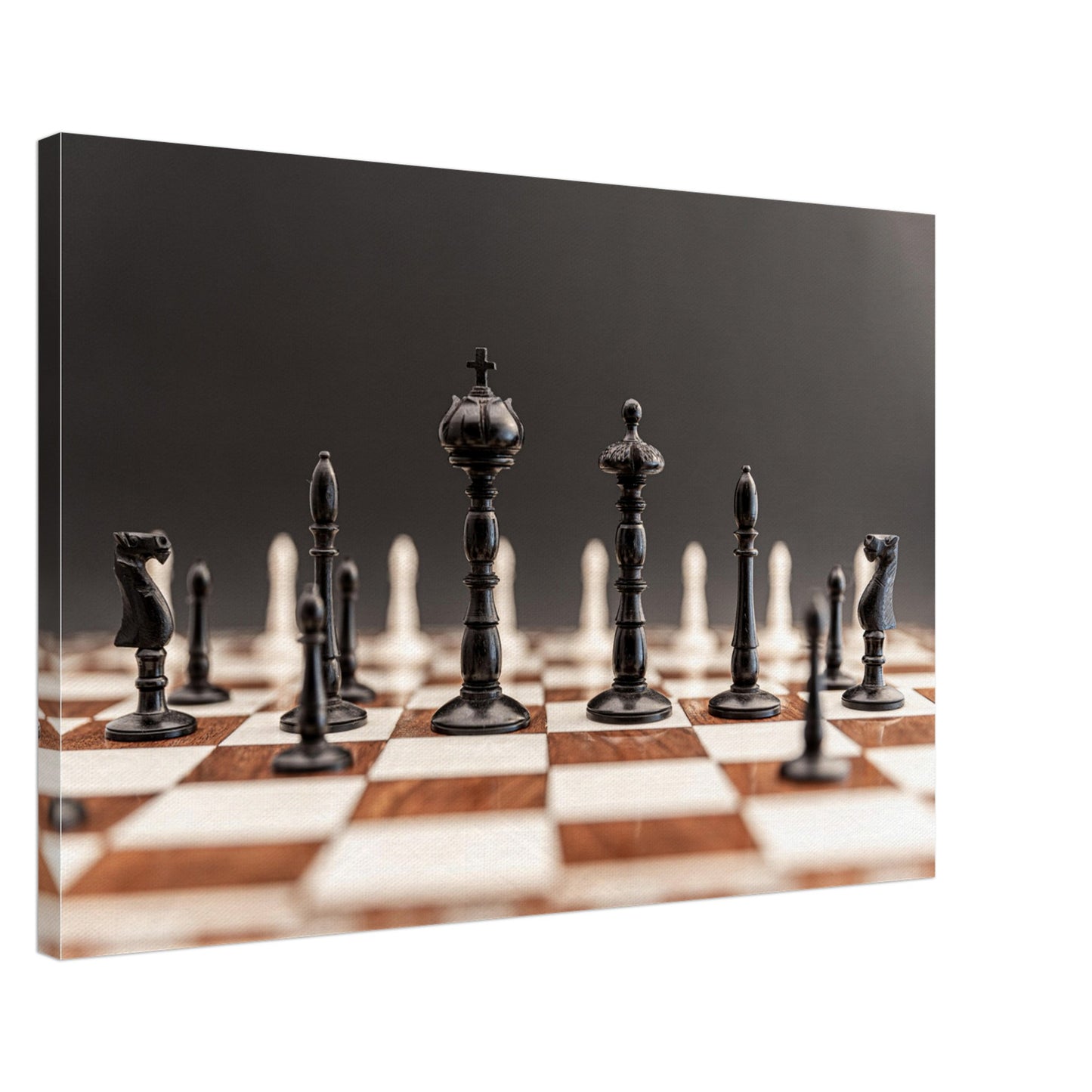 Wooden Chess Set Wall Art Canvas by Istvan Maar Photography home decoration